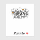 Retro Dies ist die saisonbedingte Checked Hallowee Aufkleber (Blatt)