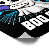 Retro Dies ist ein Boo-Blatt Niedliches Geisterhau Poster (Ecke)