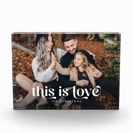 Retro Dies ist eine horizontale Liebe Fotoblock (Vorderseite)