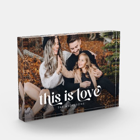 Retro Dies ist eine horizontale Liebe Fotoblock (Links)