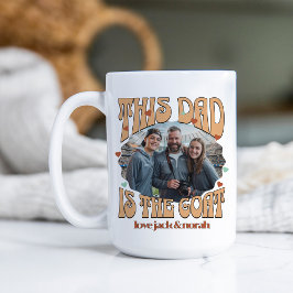 Retro Dieser Vater ist die Goat Foto 15oz Kaffee T Kaffeetasse