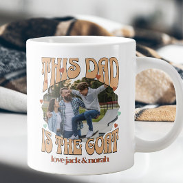 Retro Dieser Vater ist die Tasse des Fotos der Zie