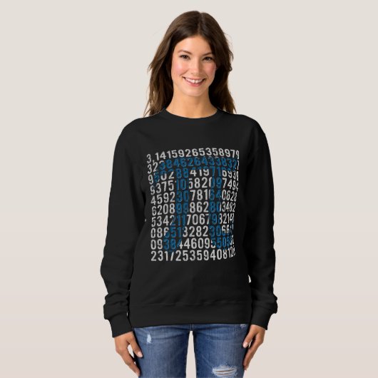 Retro Digit Pi Symbol  Pi Day Math Teacher Student Sweatshirt (Vorne ganz)