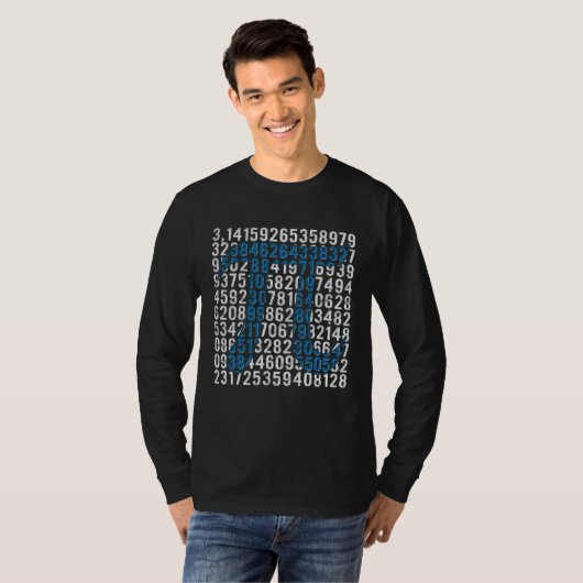 Retro Digit Pi Symbol  Pi Day Math Teacher Student T-Shirt (Vorne ganz)