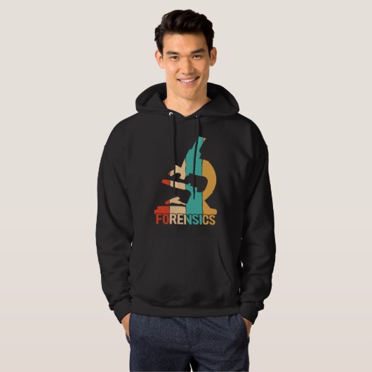 Retro Digital Forensics Science Forensic Scientist Hoodie (Vorne ganz)