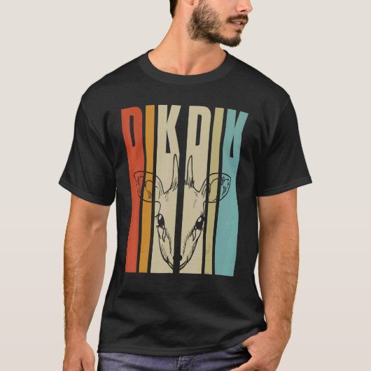 Retro Dik Dik African Antelope T-Shirt (Vorderseite)