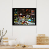 Retro Diner, 50er Jahre Mini-Diner Diorama Poster (Küche)