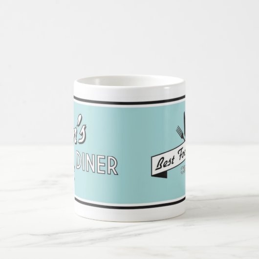 Retro Diner Coffee Tasse - Retro Design Trinkbehäl (Mittel)