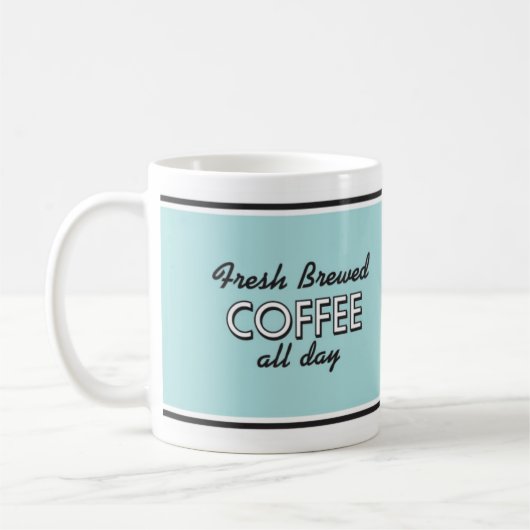 Retro Diner Coffee Tasse - Retro Style Trinkbehält (Links)