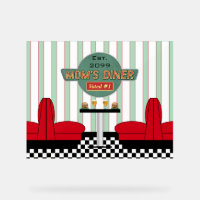 Retro-Diner der Mama mit Burgers & Ber Akryllische