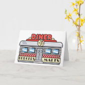 Retro-Diner-Design Karte (Gelbe Blume)