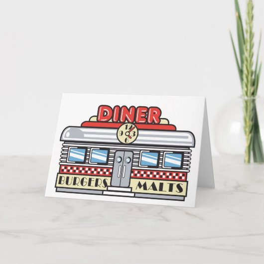 Retro-Diner-Design Karte (Vorderseite)