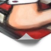 Retro Diner Diva Art Print Poster (Ecke)