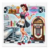 RETRO DINER FIFTIES FOTODRUCK (Vorne)