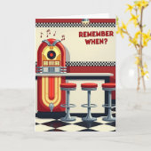 Retro-Diner-Geburtstagskarte Karte (Gelbe Blume)