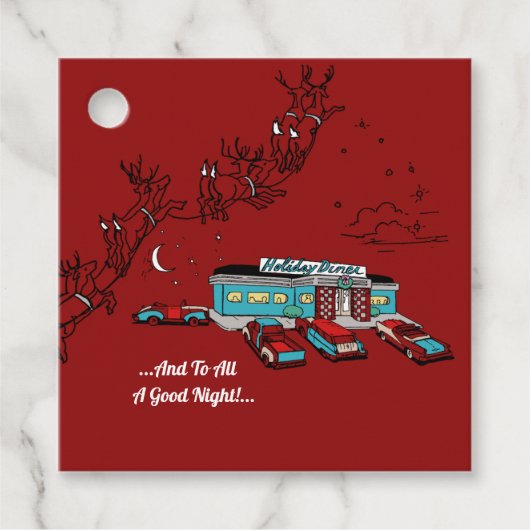 Retro Diner Geschenkanhänger (Vorderseite)