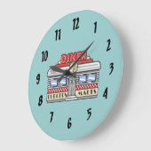 Retro DIner Große Wanduhr (Winkel)