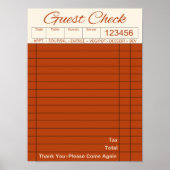 Retro Diner Guest Karo Ästhetische Küche Wand Poster (Vorne)