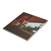 Retro Diner im Nordwestpazifik Fliese (Seite)