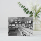 Retro-Diner-Innenraum 1950er Jahre Postkarte (Stehend Vorderseite)