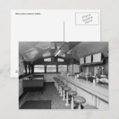 Retro-Diner-Innenraum 1950er Jahre Postkarte (Vorne/Hinten)