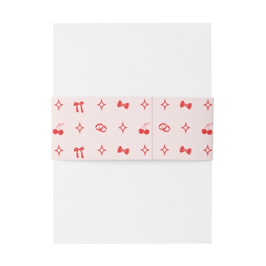 Retro Diner Inspired Wedding Invitation Belly Band (Rückseitenbeispiel)