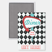 Retro-Diner-Küchenmagnet Magnet (Vorderseite/Rückseite)
