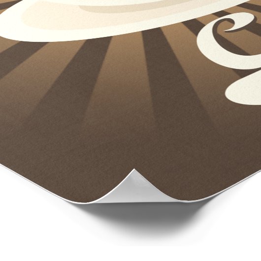 Retro Diner Poster Besser mit Kaffee (Ecke)