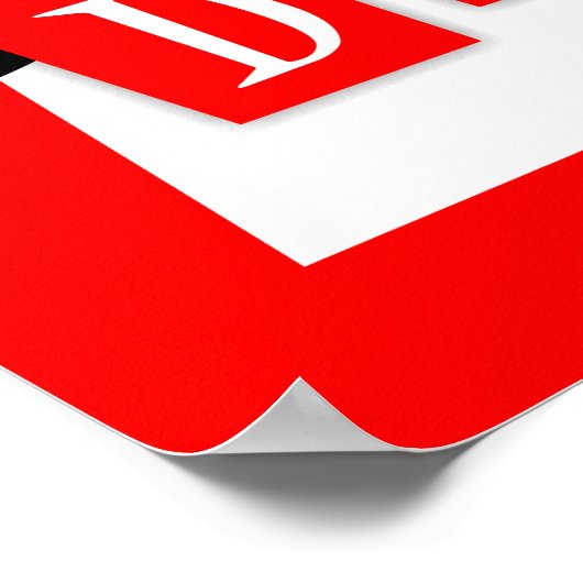 Retro Diner Red und Black Sternexplosion Custom Kü Poster (Ecke)