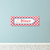 Retro-Diner-Schild Kunst Leinwanddruck (Insitu (Holzboden))