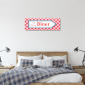 Retro-Diner-Schild Kunst Leinwanddruck (Insitu (Schlafzimmer))