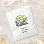Retro Diner Sign 50er Party Thema Personalisierter Geschenktütchen (Ausgeschnitten)