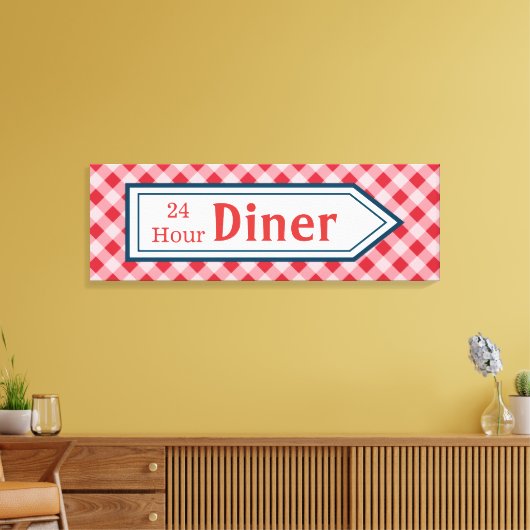 Retro Diner Sign Art Leinwanddruck (Insitu (Wohnzimmer))