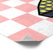 Retro Diner Sign mit Links Pfeil Personalisiert Poster (Ecke)