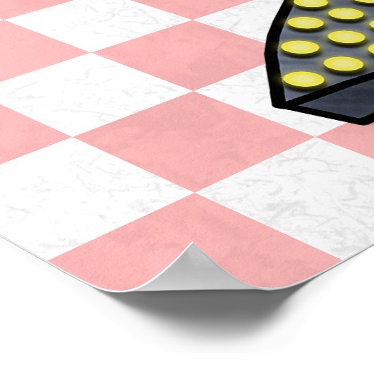 Retro Diner Sign mit Links Pfeil Personalisiert Poster (Ecke)