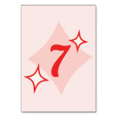 Retro Diner Table Numbers Tischnummer (Rückseite)