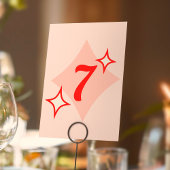 Retro Diner Table Numbers Tischnummer