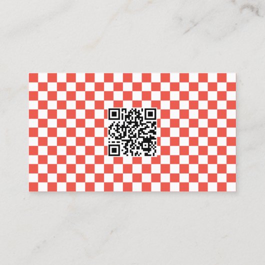 Retro Diner Visitenkarte (Rückseite)