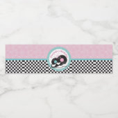 Retro Diner Water Flasche Label aus den 50er Jahre Wasserflaschenetikett (Einzelnes Label)