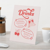 Retro Diner Wedding Bar Menu Sockelschild (In SItu)