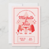 Retro Diner Wedding Invitation Einladung (Vorderseite)