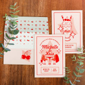 Retro Diner Wedding Invitation Einladung