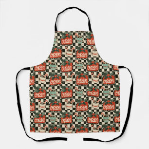 Retro-Diner-Weihnachtsbackstil Schürze