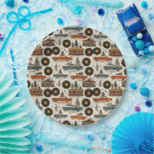 Retro-Diner-Weihnachtsbuffet-Stil Pappteller (Party)