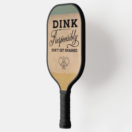 Retro Dink verantwortungsbewusst lustig Pickleball Schläger (Links)