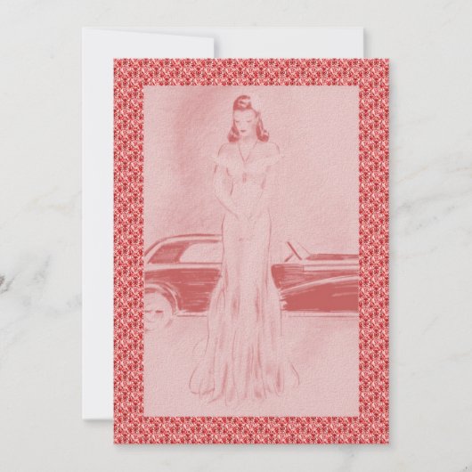 Retro Dinner & Dancing der 40er Jahre Einladung (Vorderseite)