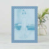 Retro Dinner & Dancing der 40er Jahre Einladung (Stehend Vorderseite)