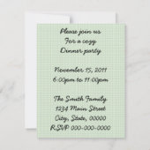 Retro Dinner Party der 40er Jahre Einladung (Rückseite)