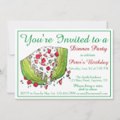 Retro Dinner Party Iceberg Salat Einladung (Vorderseite)