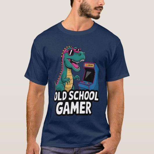 Retro Dinosaur Gamingee vintage friends T-Shirt (Vorderseite)